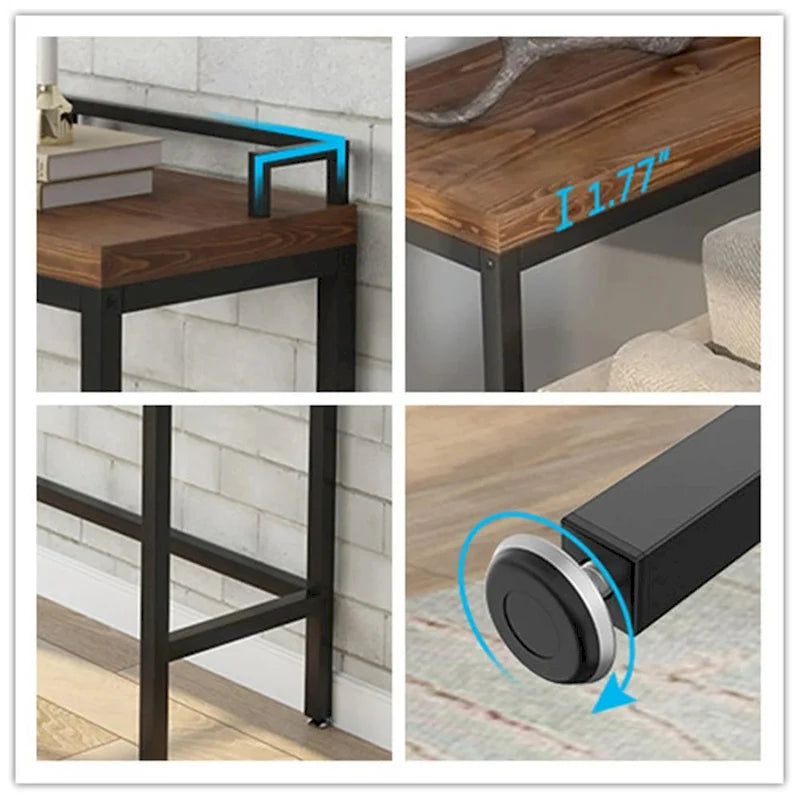 Table console étroite, Table d'appoint derrière un canapé, Table d'entrée pour couloir