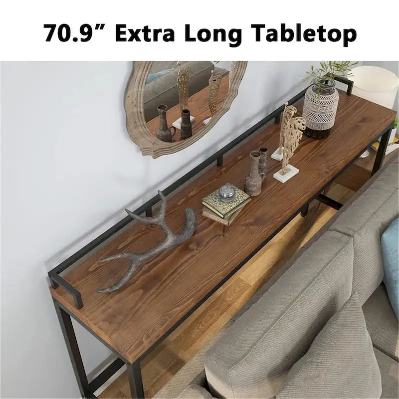 Table console étroite, Table d'appoint derrière un canapé, Table d'entrée pour couloir