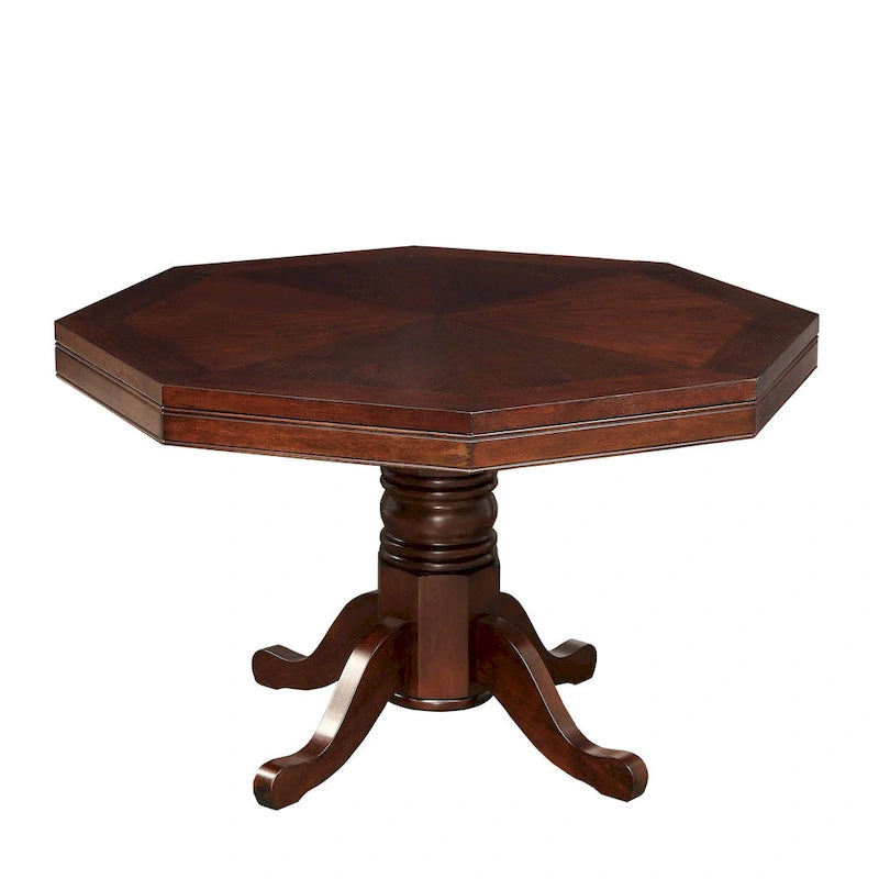 Table de poker traditionnelle en bois massif de cerisier par