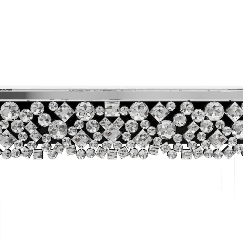 Console d'entrée Glamour avec Cadre en Cristal
