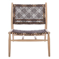 Fauteuil d'appoint tissé en cuir ouvert - 26 L x 32 P x 31 H - 26Lx31Px31H