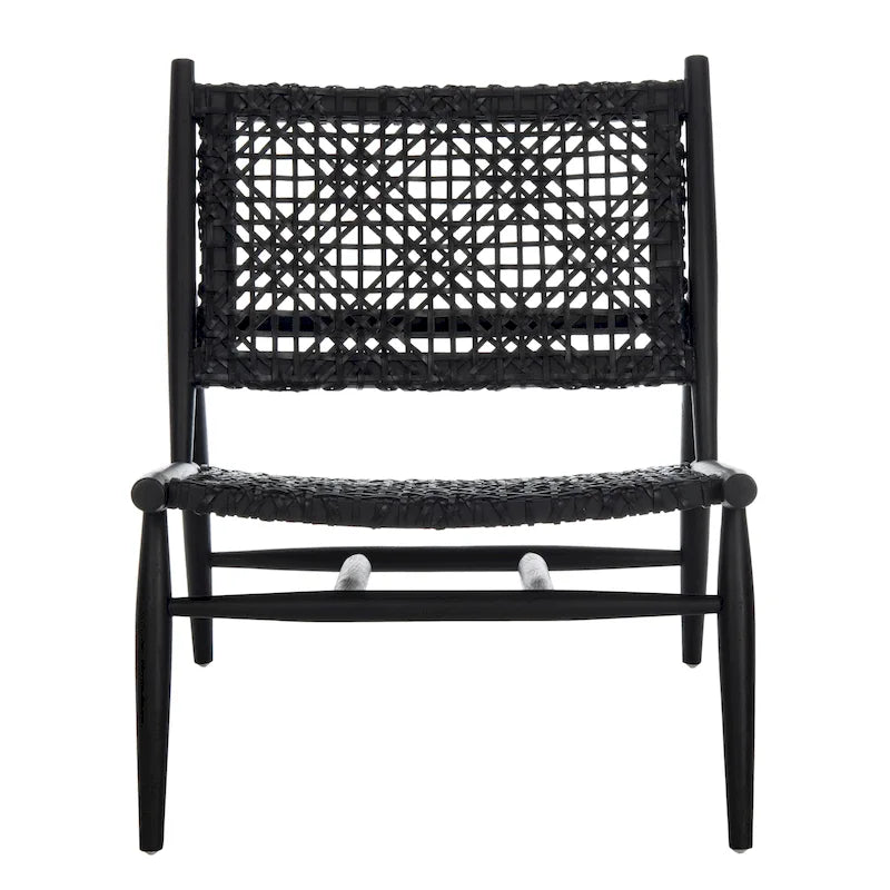 Fauteuil d'appoint tissé en cuir ouvert - 26 L x 32 P x 31 H - 26Lx31Px31H