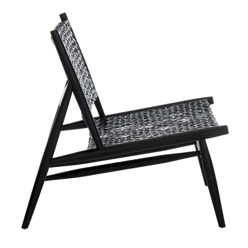 Fauteuil d'appoint tissé en cuir ouvert - 26 L x 32 P x 31 H - 26Lx31Px31H