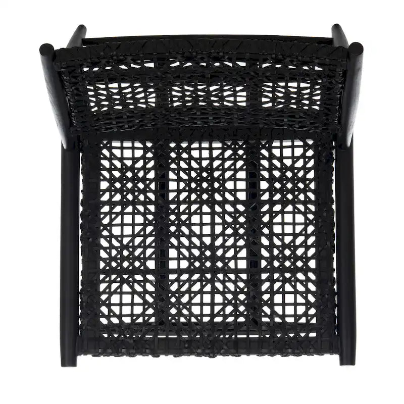 Fauteuil d'appoint tissé en cuir ouvert - 26 L x 32 P x 31 H - 26Lx31Px31H