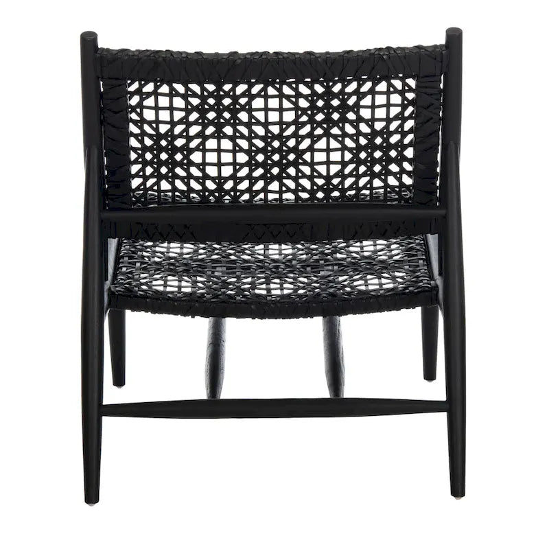 Fauteuil d'appoint tissé en cuir ouvert - 26 L x 32 P x 31 H - 26Lx31Px31H