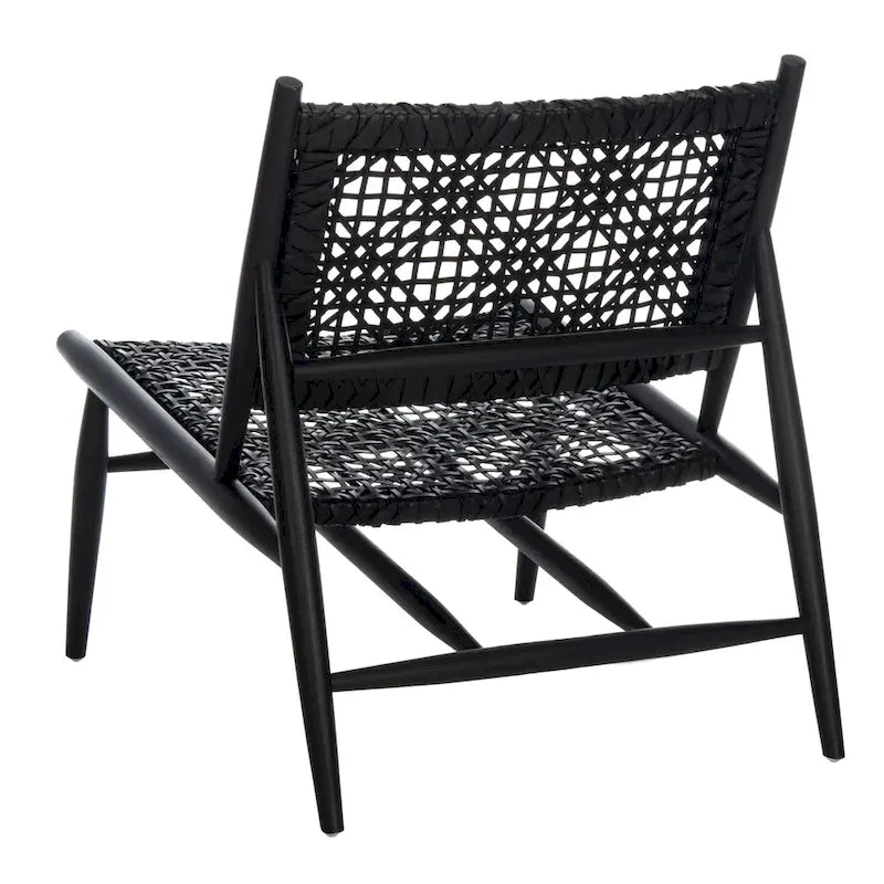 Fauteuil d'appoint tissé en cuir ouvert - 26 L x 32 P x 31 H - 26Lx31Px31H