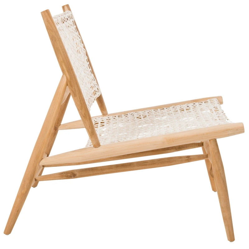 Fauteuil d'appoint tissé en cuir ouvert - 26 L x 32 P x 31 H - 26Lx31Px31H