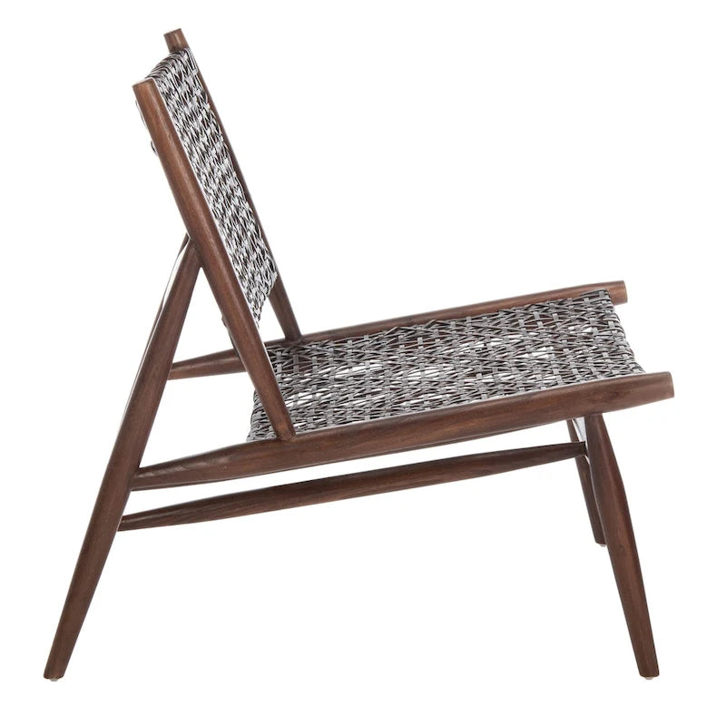 Fauteuil d'appoint tissé en cuir ouvert - 26 L x 32 P x 31 H - 26Lx31Px31H