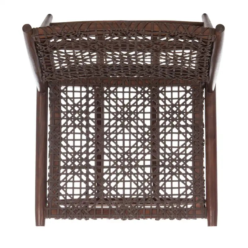 Fauteuil d'appoint tissé en cuir ouvert - 26 L x 32 P x 31 H - 26Lx31Px31H