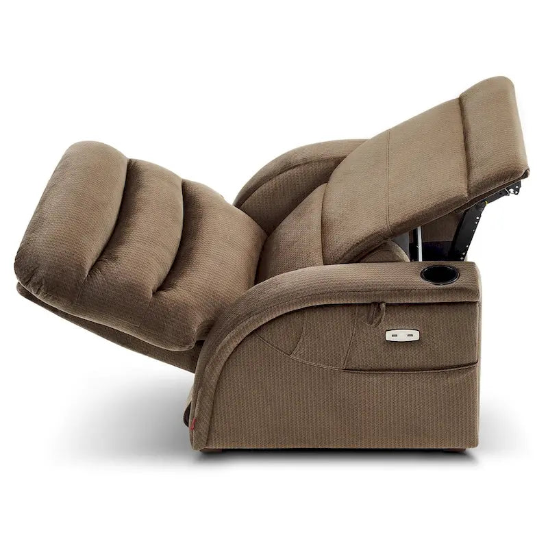 Fauteuil inclinable électrique zéro gravité avec appui-tête réglable pour salon, tissu