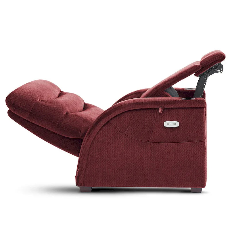 Fauteuil inclinable électrique zéro gravité avec appui-tête réglable pour salon, tissu