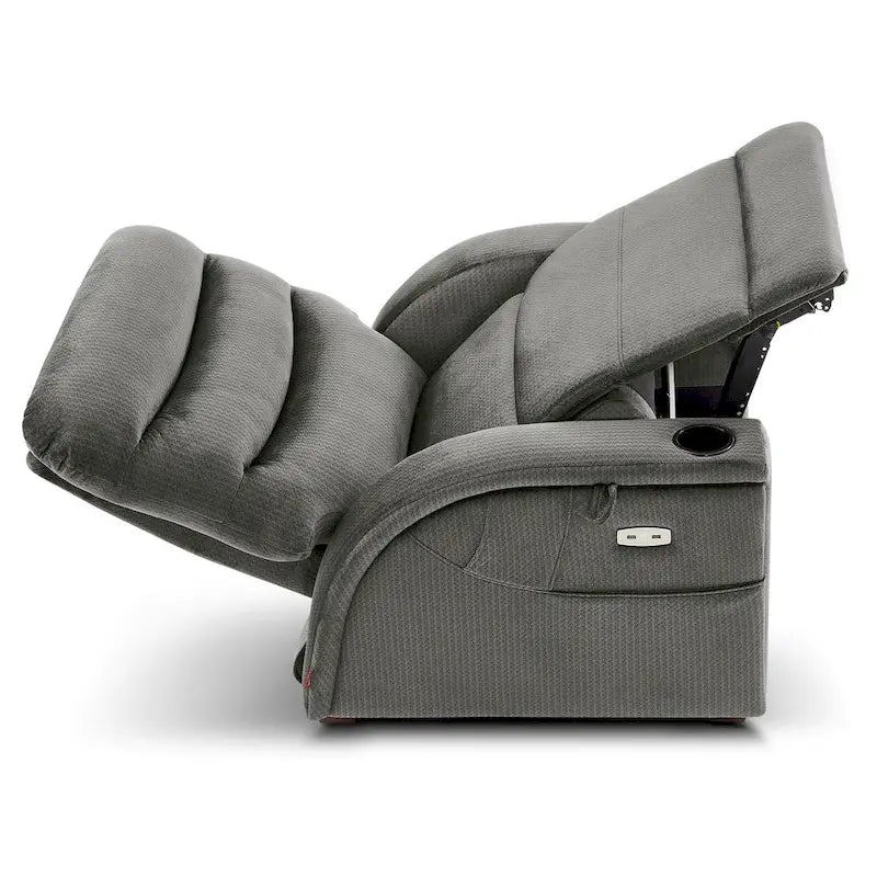 Fauteuil inclinable électrique zéro gravité avec appui-tête réglable pour salon, tissu