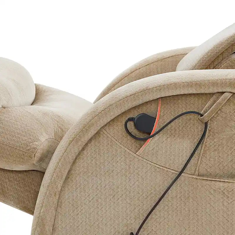 Fauteuil inclinable électrique zéro gravité avec appui-tête réglable pour salon, tissu