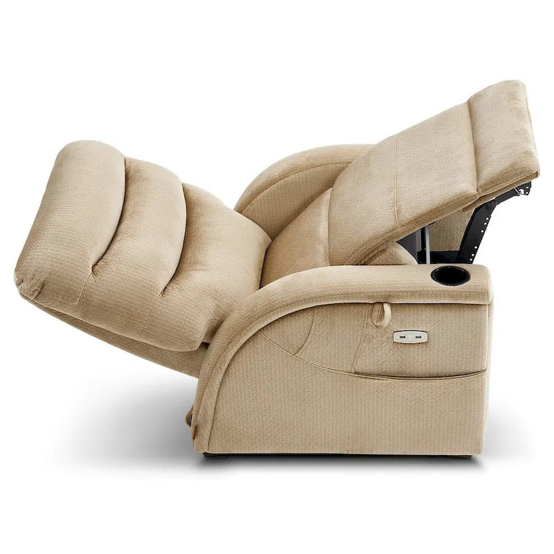 Fauteuil inclinable électrique zéro gravité avec appui-tête réglable pour salon, tissu