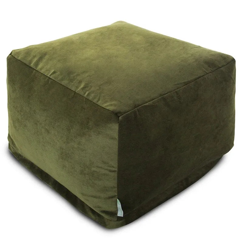 Pouf ottoman d'intérieur en velours