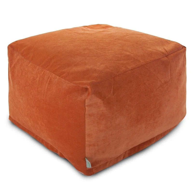 Pouf ottoman d'intérieur en velours