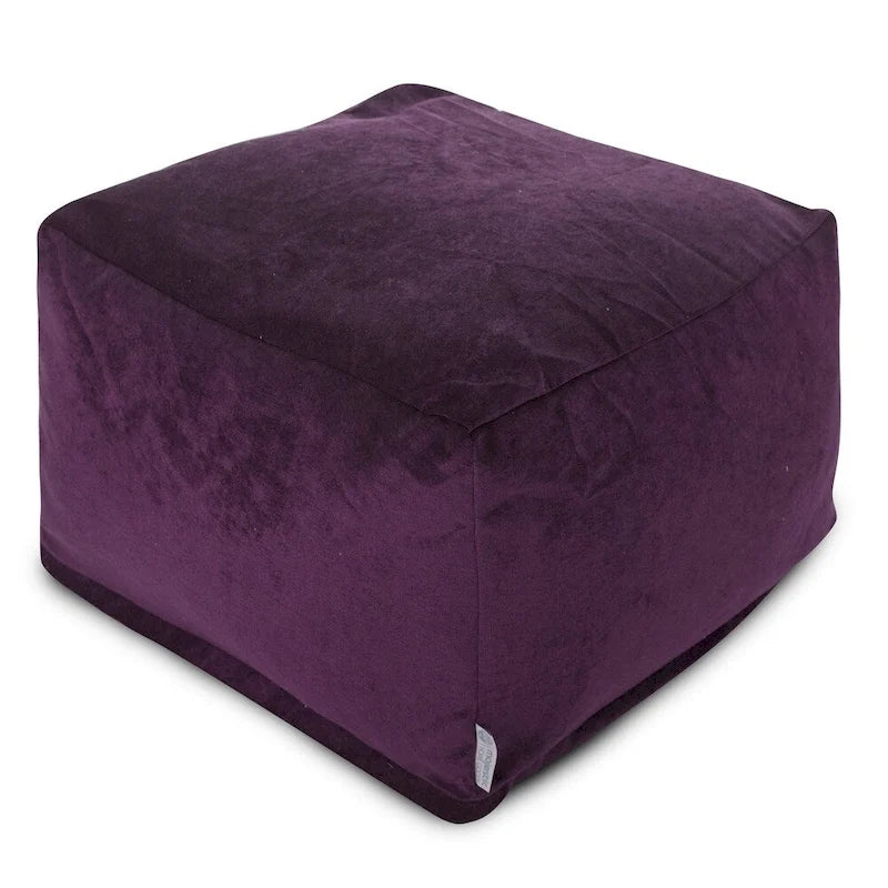 Pouf ottoman d'intérieur en velours