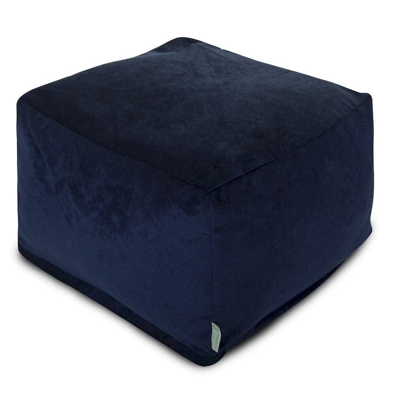 Pouf ottoman d'intérieur en velours