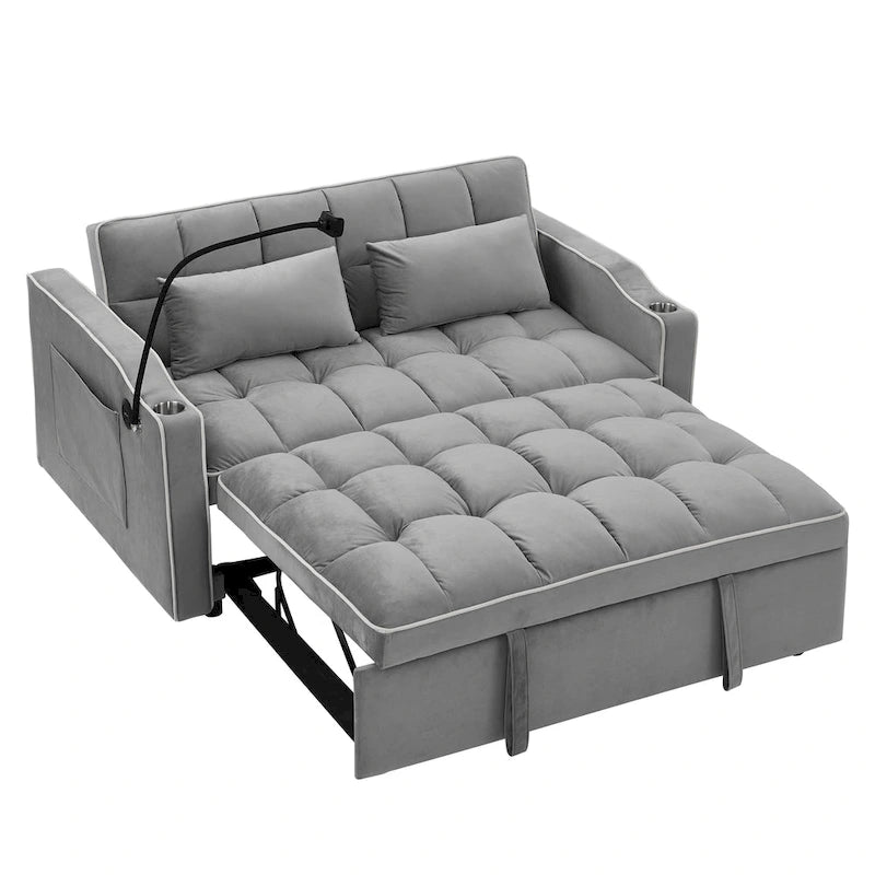 Canapé-lit pliable polyvalent de 55,51 pouces en 3 longueurs