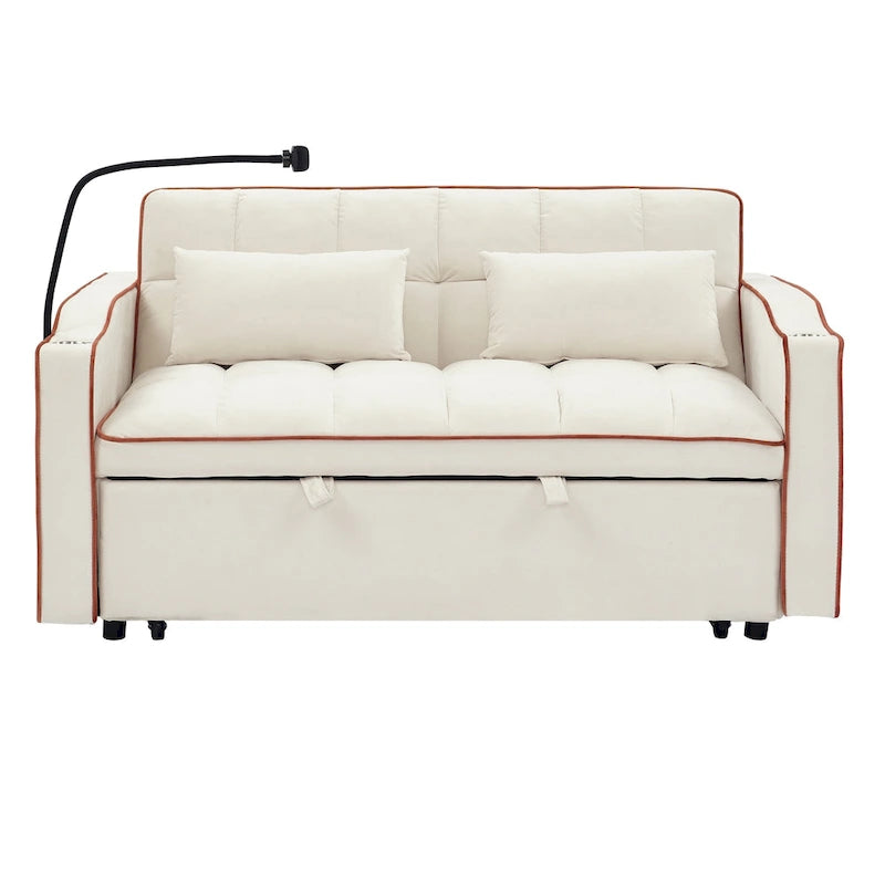 Canapé-lit pliable polyvalent de 55,51 pouces en 3 longueurs