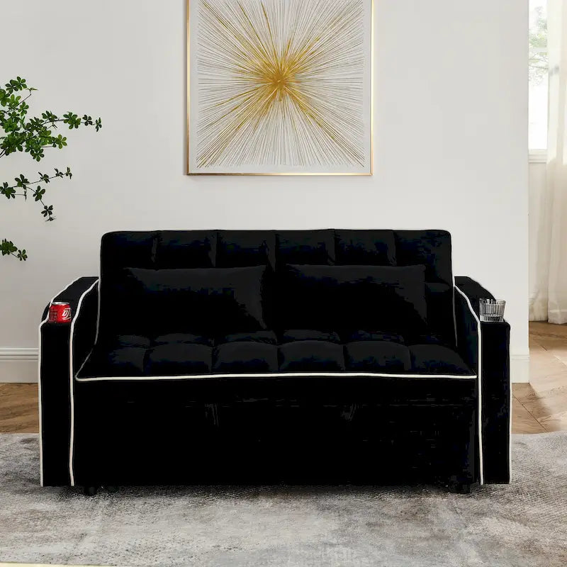 Canapé-lit pliable polyvalent de 55,51 pouces en 3 longueurs