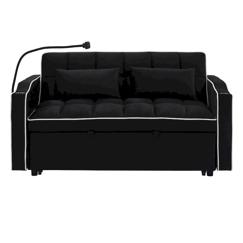 Canapé-lit pliable polyvalent de 55,51 pouces en 3 longueurs
