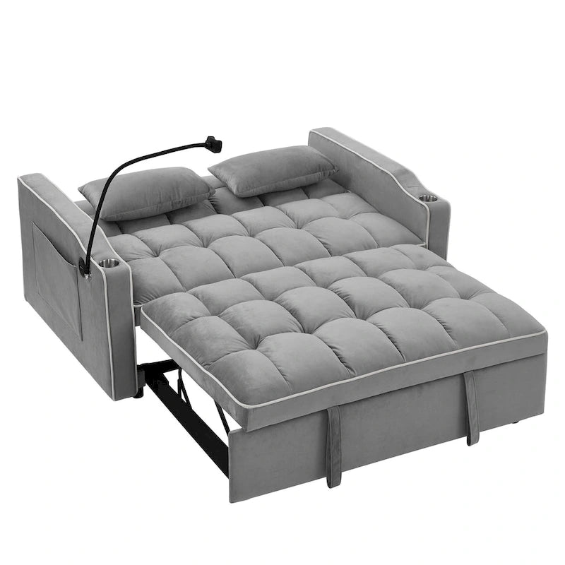 Canapé-lit pliable polyvalent de 55,51 pouces en 3 longueurs