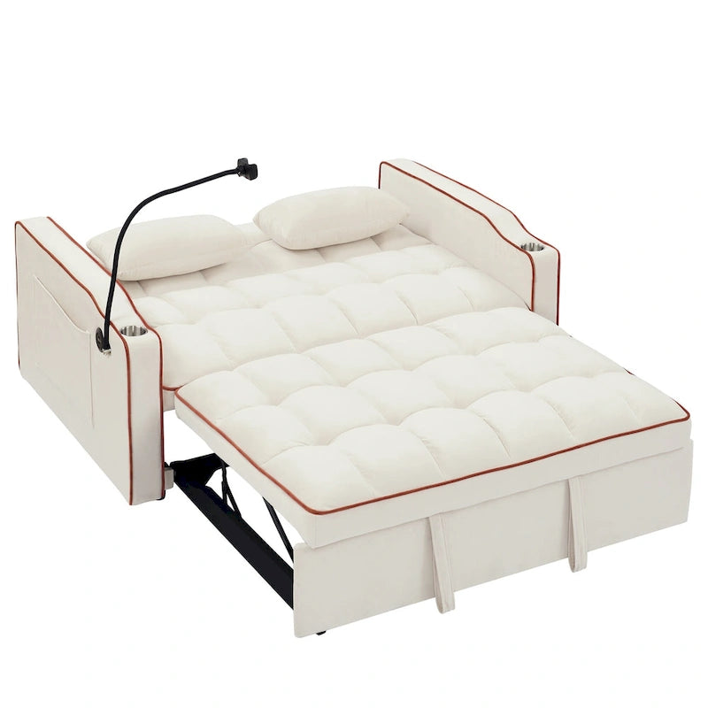 Canapé-lit pliable polyvalent de 55,51 pouces en 3 longueurs
