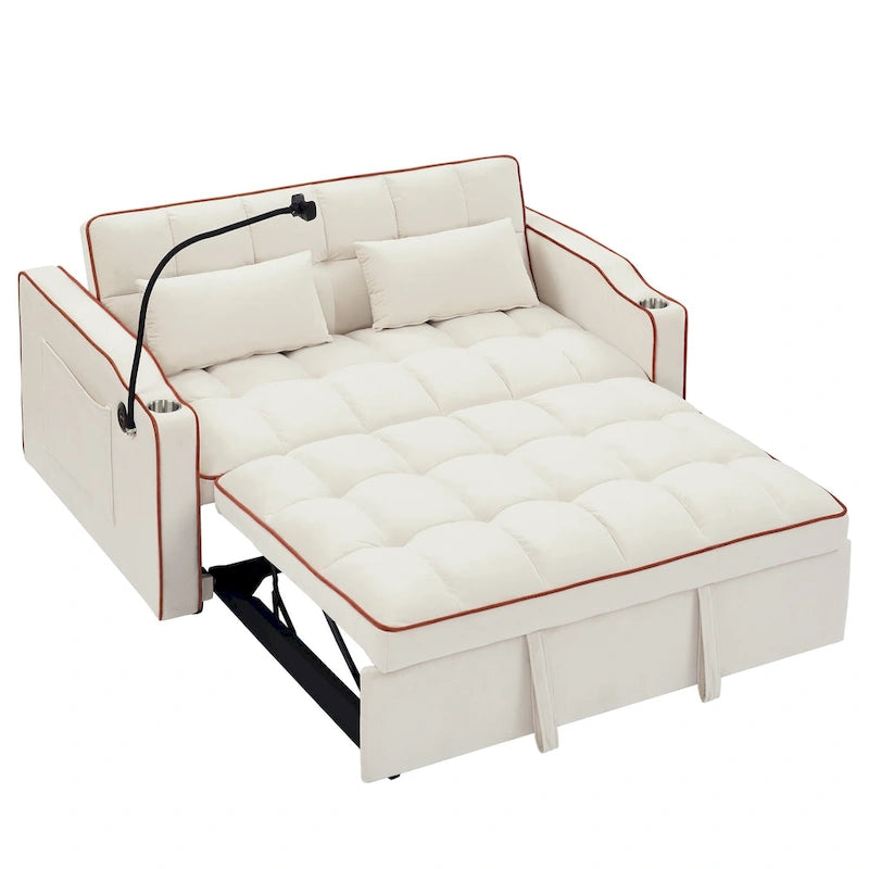 Canapé-lit pliable polyvalent de 55,51 pouces en 3 longueurs
