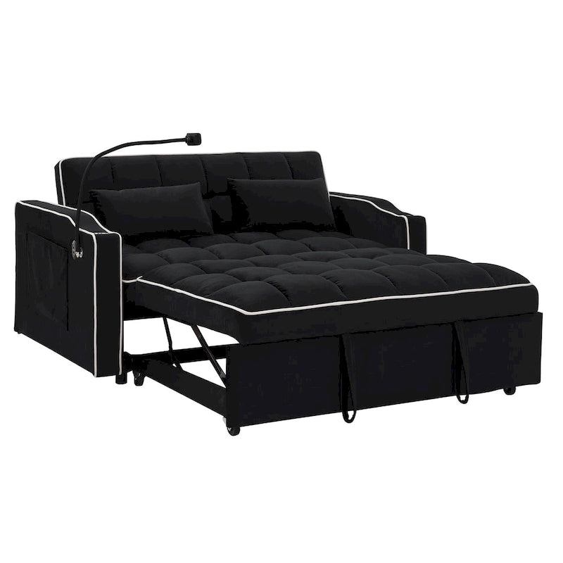 Canapé-lit pliable polyvalent de 55,51 pouces en 3 longueurs