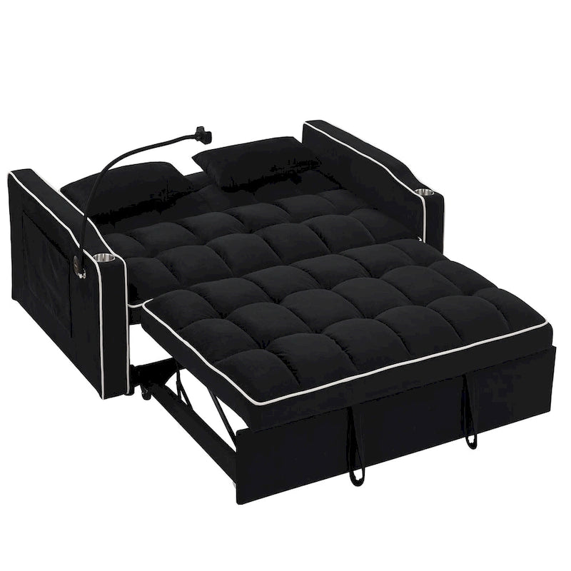 Canapé-lit pliable polyvalent de 55,51 pouces en 3 longueurs