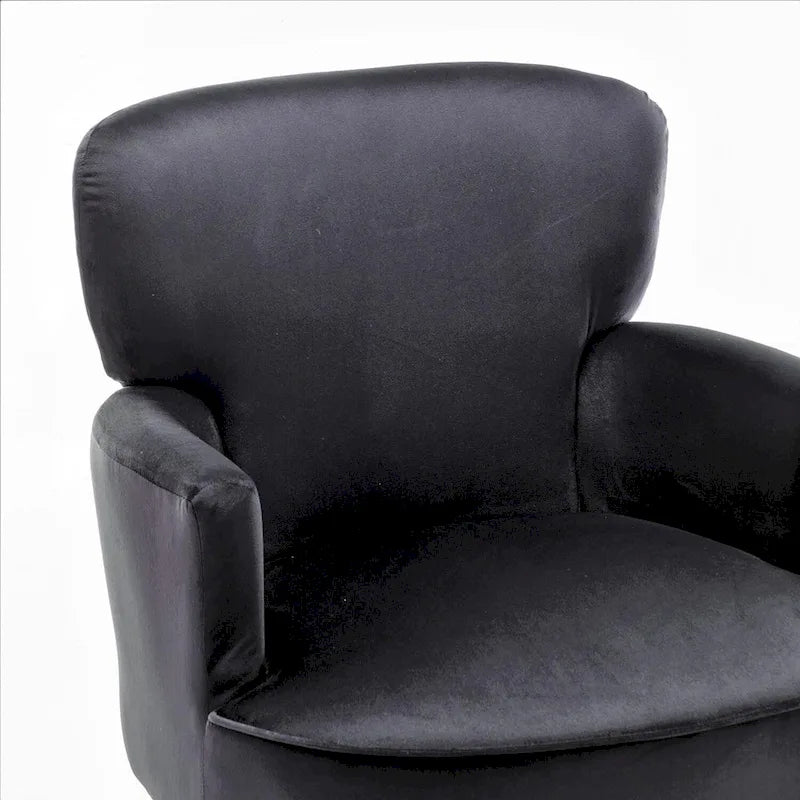 Fauteuil d'appoint tendance en velours avec pieds en métal doré
