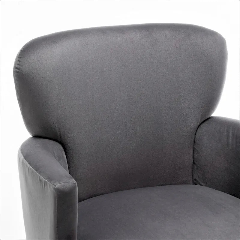 Fauteuil d'appoint tendance en velours avec pieds en métal doré