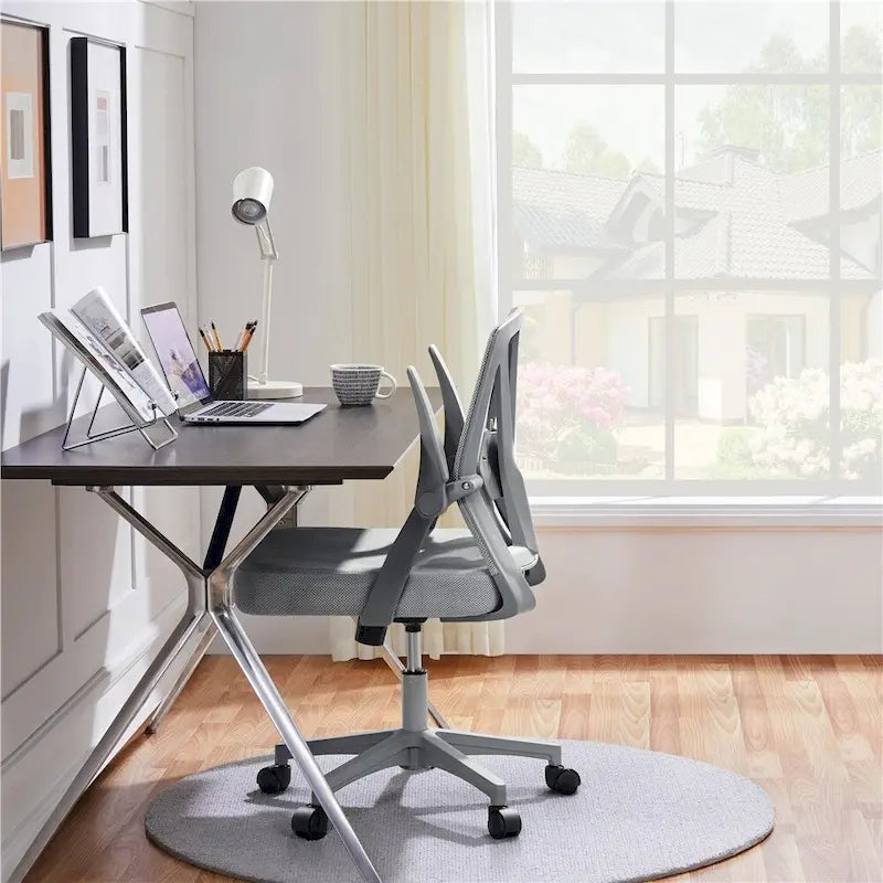 Chaise de bureau en maille avec accoudoirs relevables Chaise de bureau confortable - N/A
