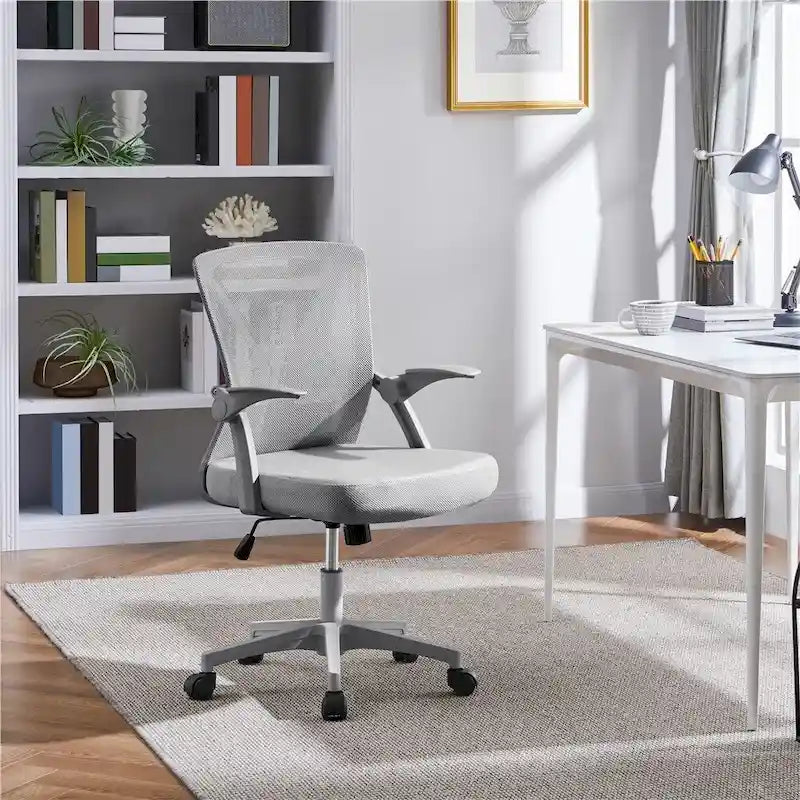 Chaise de bureau en maille avec accoudoirs relevables Chaise de bureau confortable - N/A