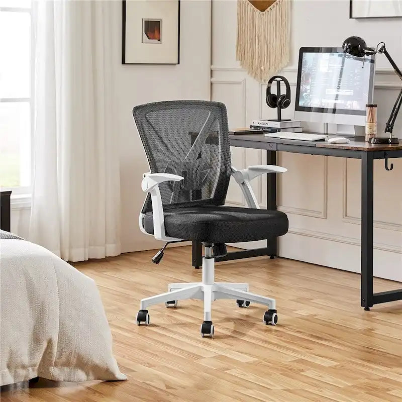 Chaise de bureau en maille avec accoudoirs relevables Chaise de bureau confortable - N/A