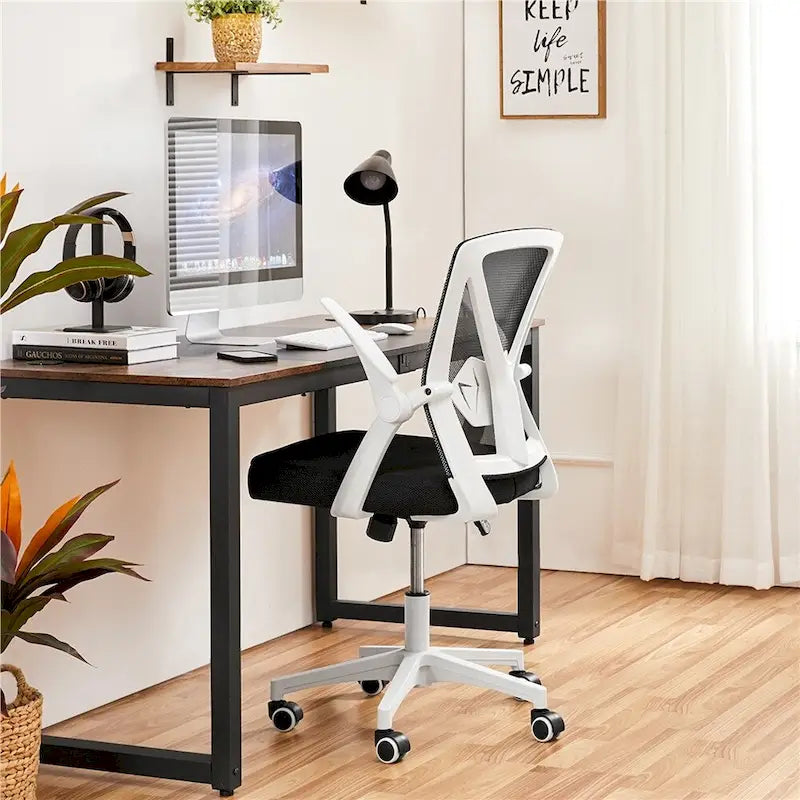 Chaise de bureau en maille avec accoudoirs relevables Chaise de bureau confortable - N/A