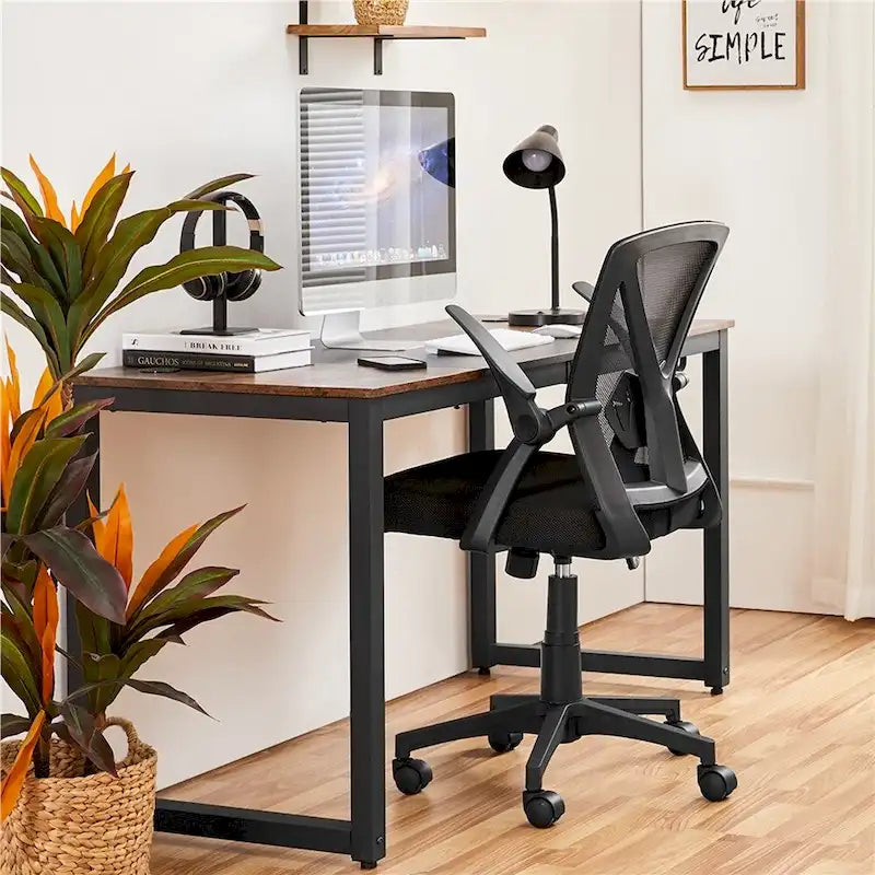 Chaise de bureau en maille avec accoudoirs relevables Chaise de bureau confortable - N/A