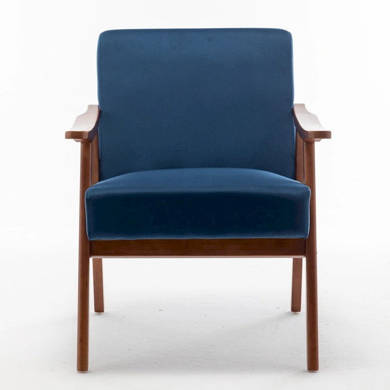 Chaise de salon moderne du milieu du siècle avec cadre en bois massif