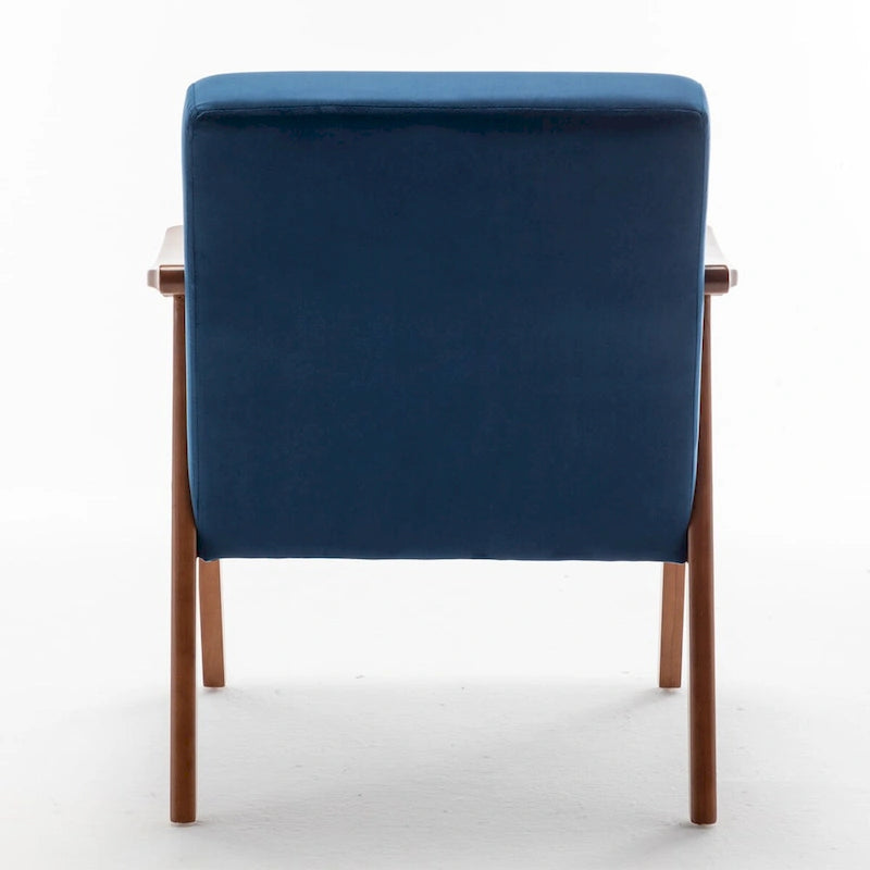Chaise de salon moderne du milieu du siècle avec cadre en bois massif