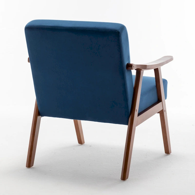 Chaise de salon moderne du milieu du siècle avec cadre en bois massif