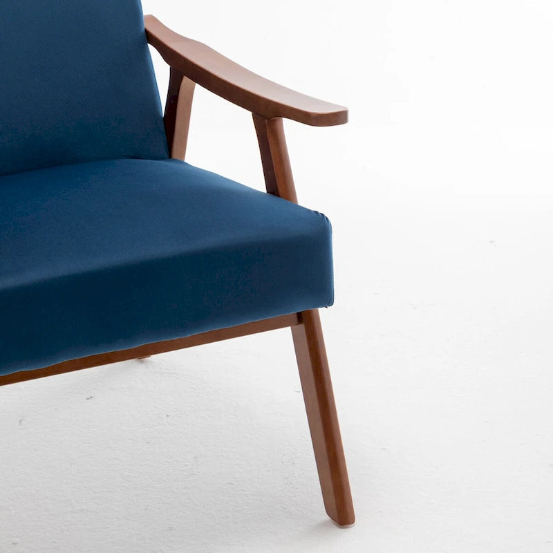 Chaise de salon moderne du milieu du siècle avec cadre en bois massif