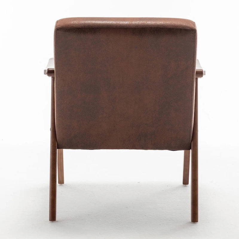 Chaise de salon moderne du milieu du siècle avec cadre en bois massif