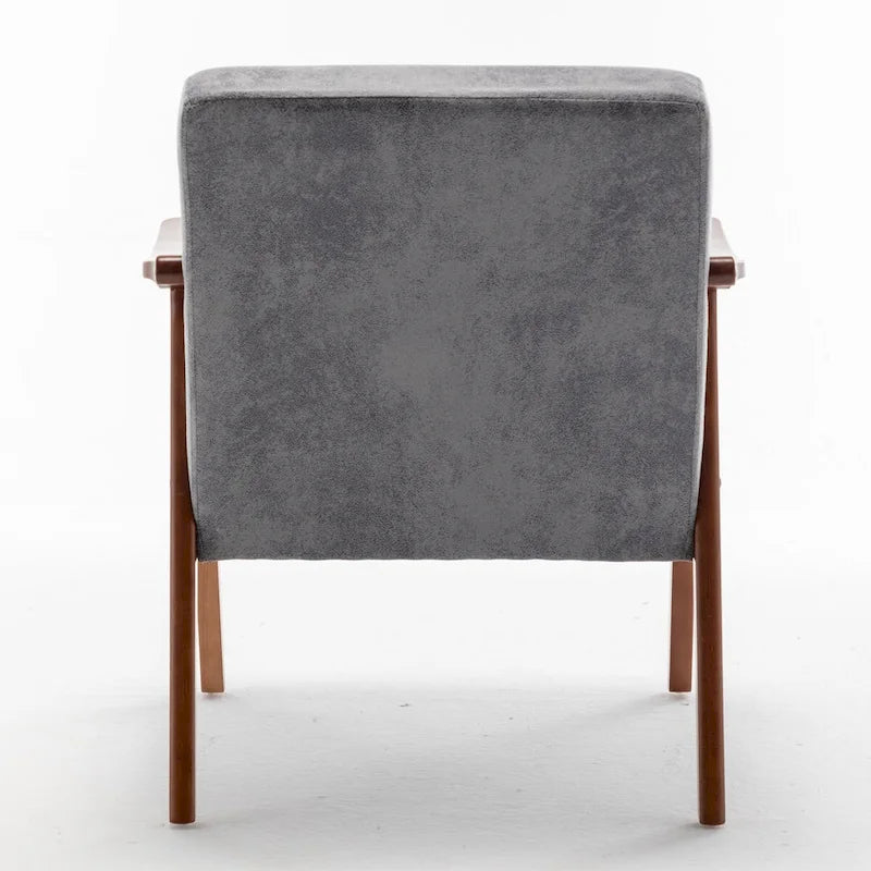 Chaise de salon moderne du milieu du siècle avec cadre en bois massif