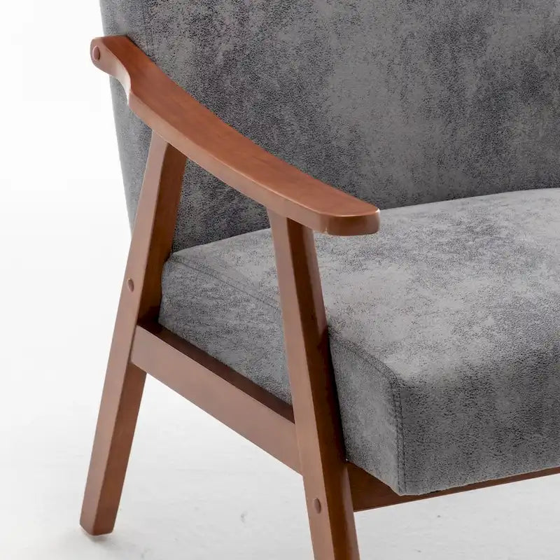 Chaise de salon moderne du milieu du siècle avec cadre en bois massif
