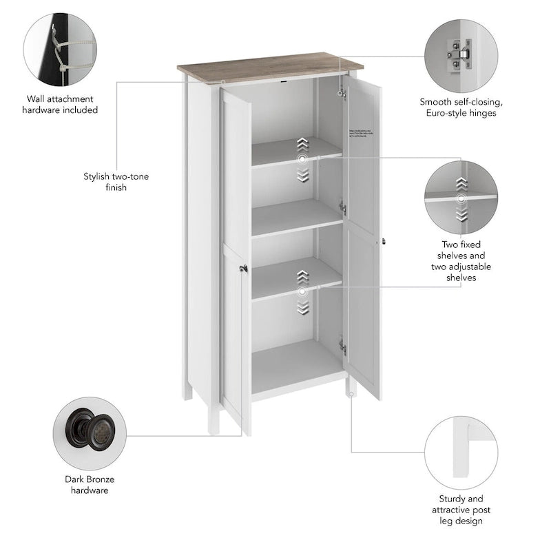 Meuble haut de rangement avec portes par