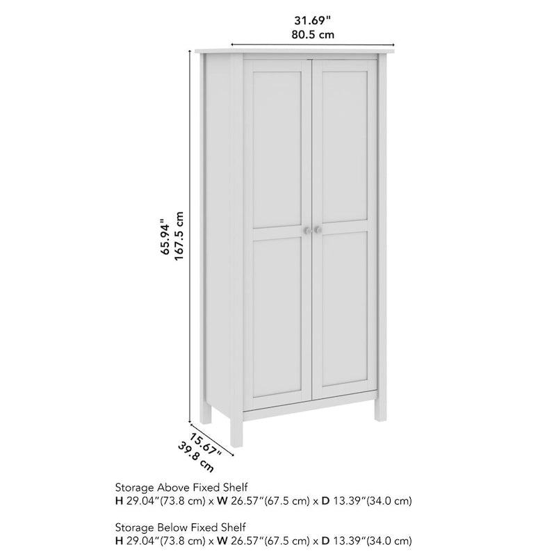 Meuble haut de rangement avec portes par