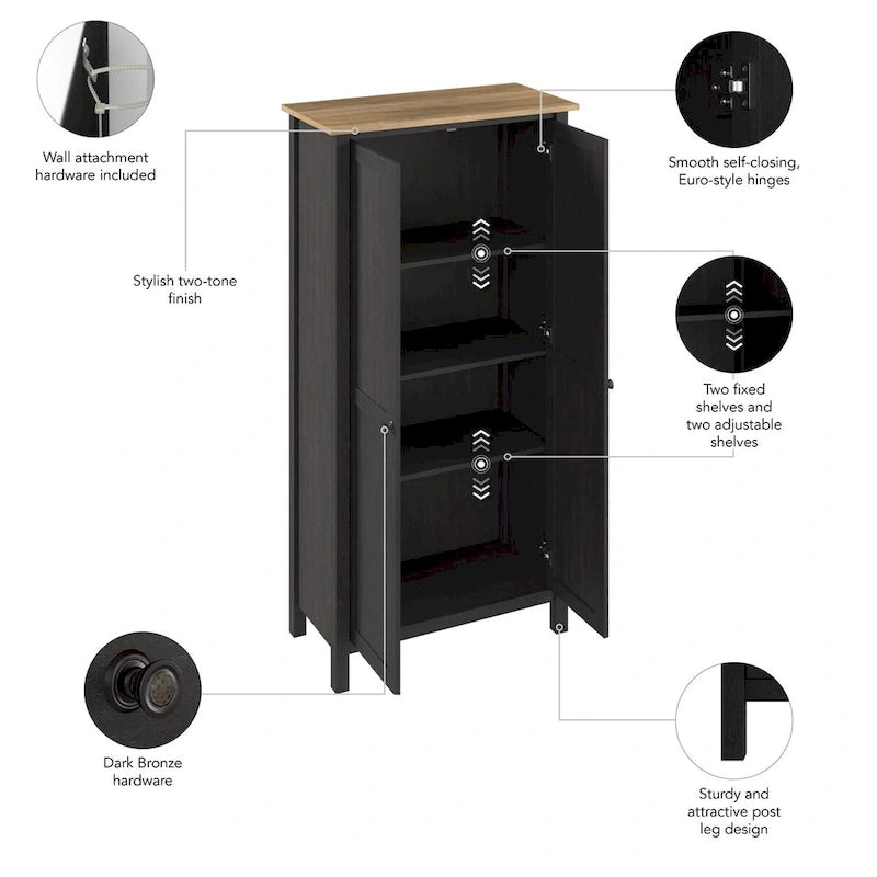 Meuble haut de rangement avec portes par